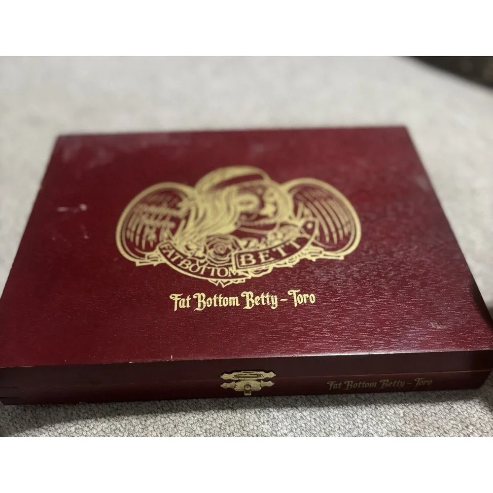 Deadwood Fat Bottom Betty Toro Empty Wooden Cigar Box 9x7.5x1.5